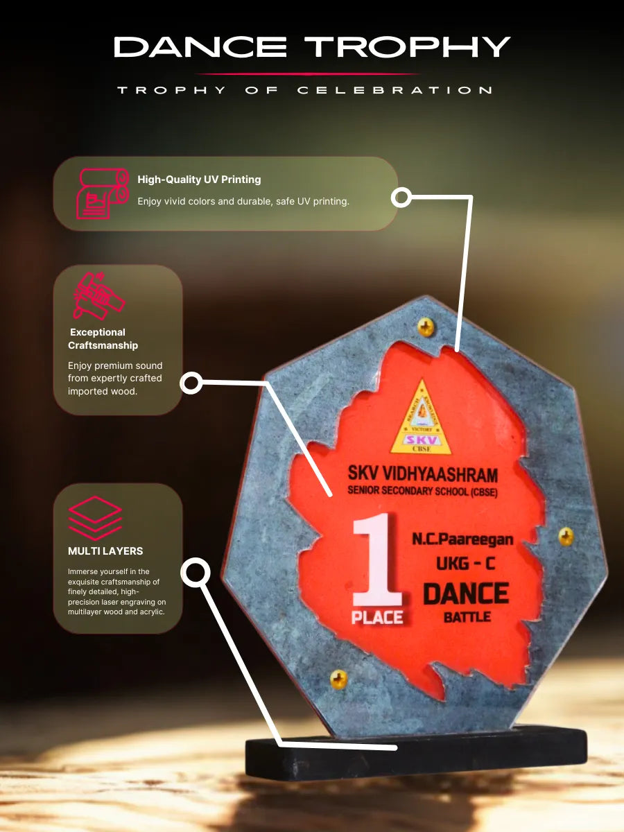 Premium classical dance trophies and shield awards from Tamil Nadu – EcoTrophy