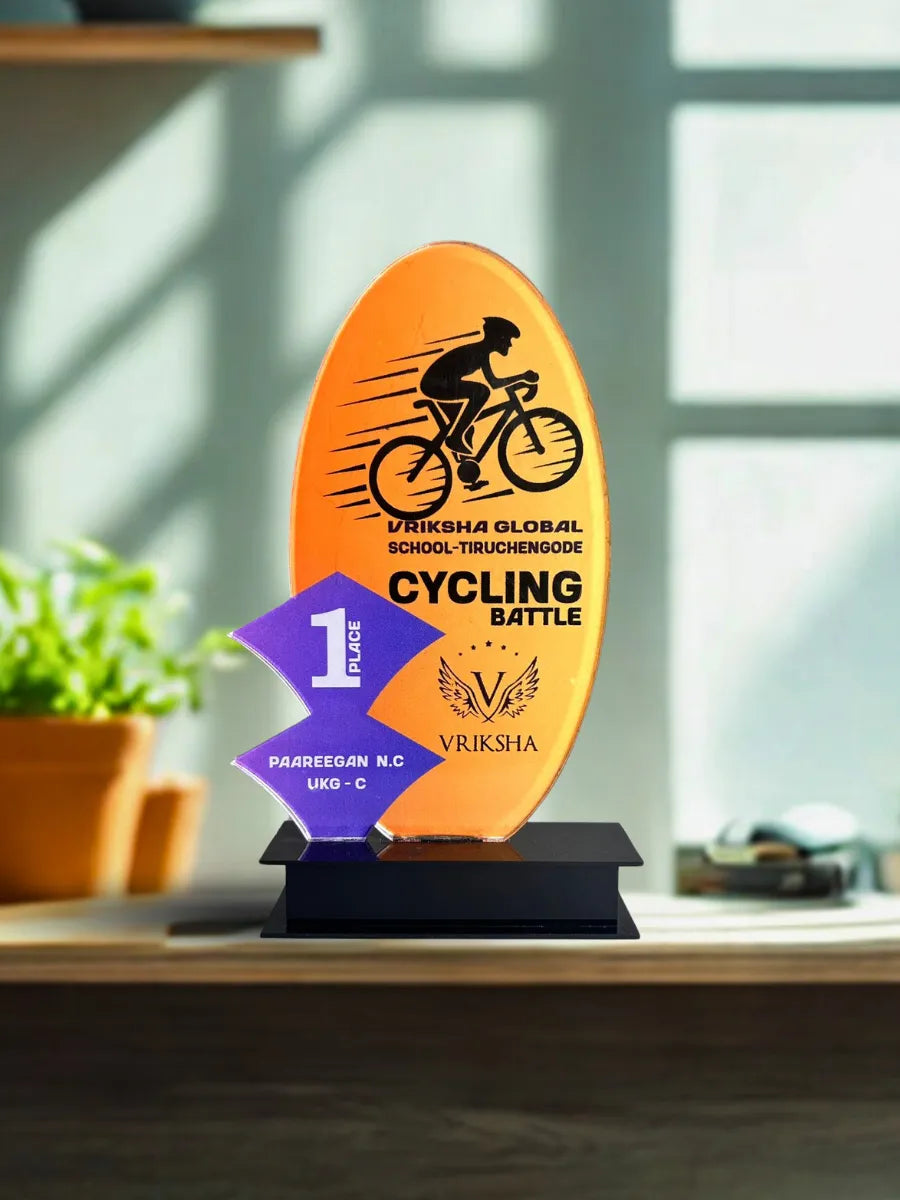 Tamil Nadu Cycling Trophy - Shield of Honor | Premium Quality | EcoTrophy - EcoTrophy