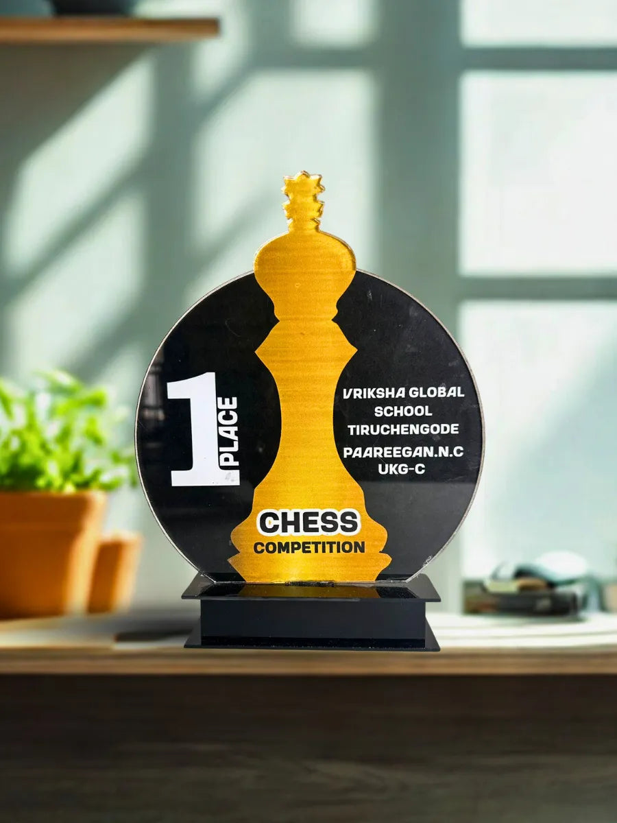 Ultimate Chess Acrylic Trophy – Premium Award for Strategy, Skill and Excellence