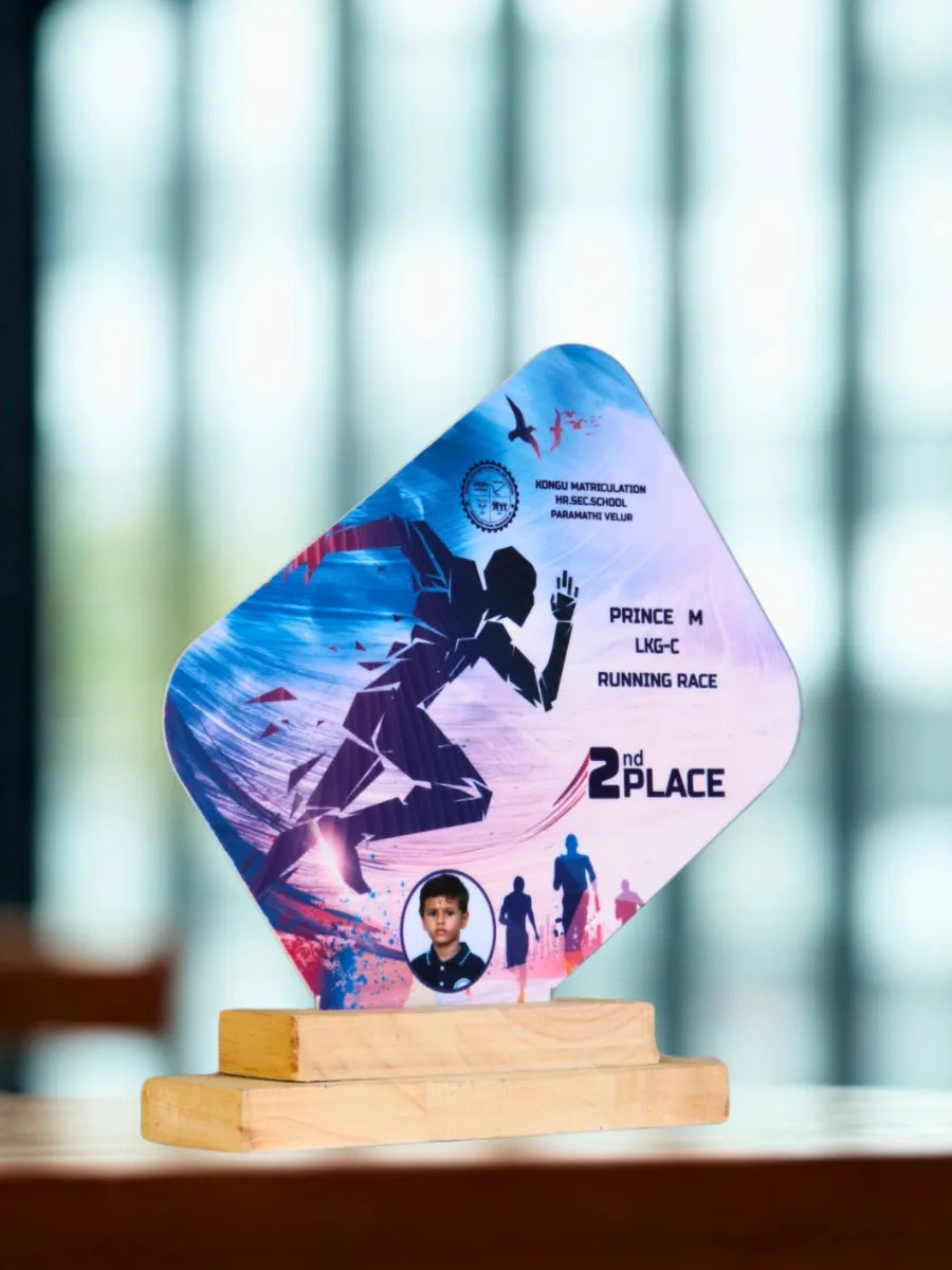 Premium Running Race Trophy - Sports Award Shield | Trophy Shop Tamil Nadu - EcoTrophy