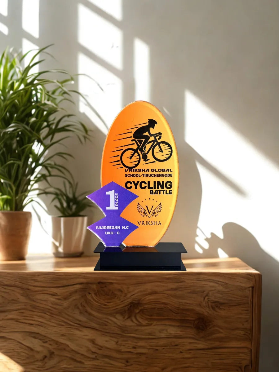 Tamil Nadu Cycling Trophy - Shield of Honor | Premium Quality | EcoTrophy - EcoTrophy