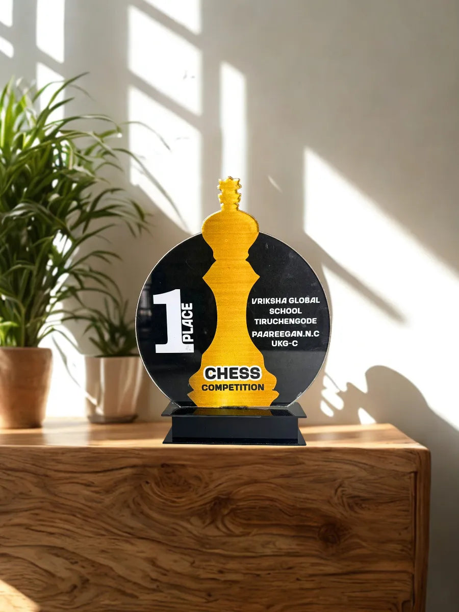 Ultimate Chess Acrylic Trophy – Premium Award for Strategy, Skill and Excellence