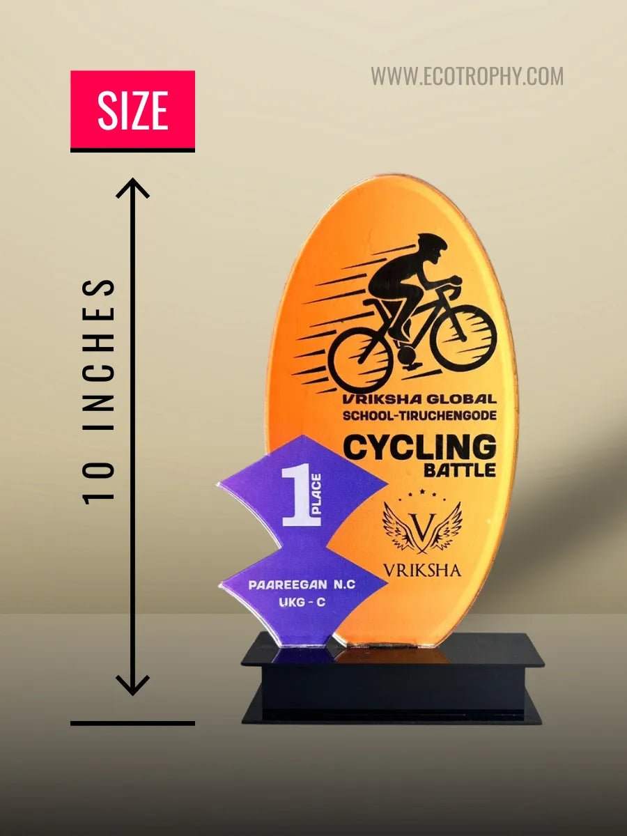 Tamil Nadu Cycling Trophy - Shield of Honor | Premium Quality | EcoTrophy - EcoTrophy