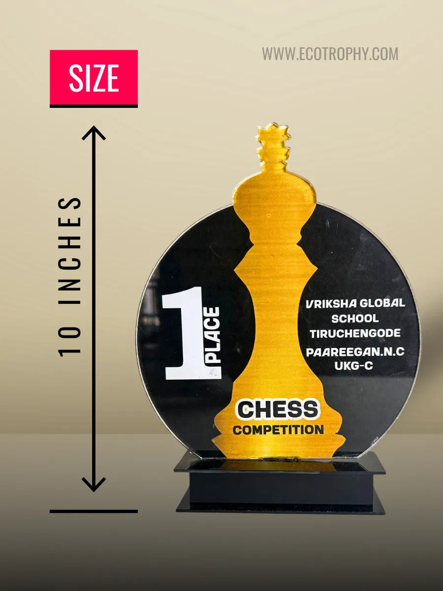 Ultimate Chess Acrylic Trophy – Premium Award for Strategy, Skill and Excellence
