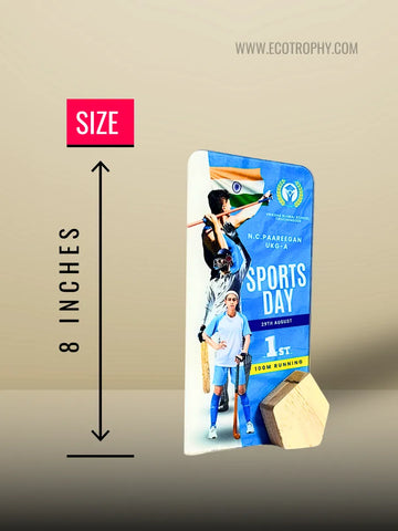 Sports Day Trophy | Personalized Acrylic Award | Top Performer Prize - EcoTrophy
