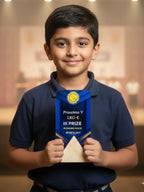 Custom sports trophy with athletic figure and personalized engraved base