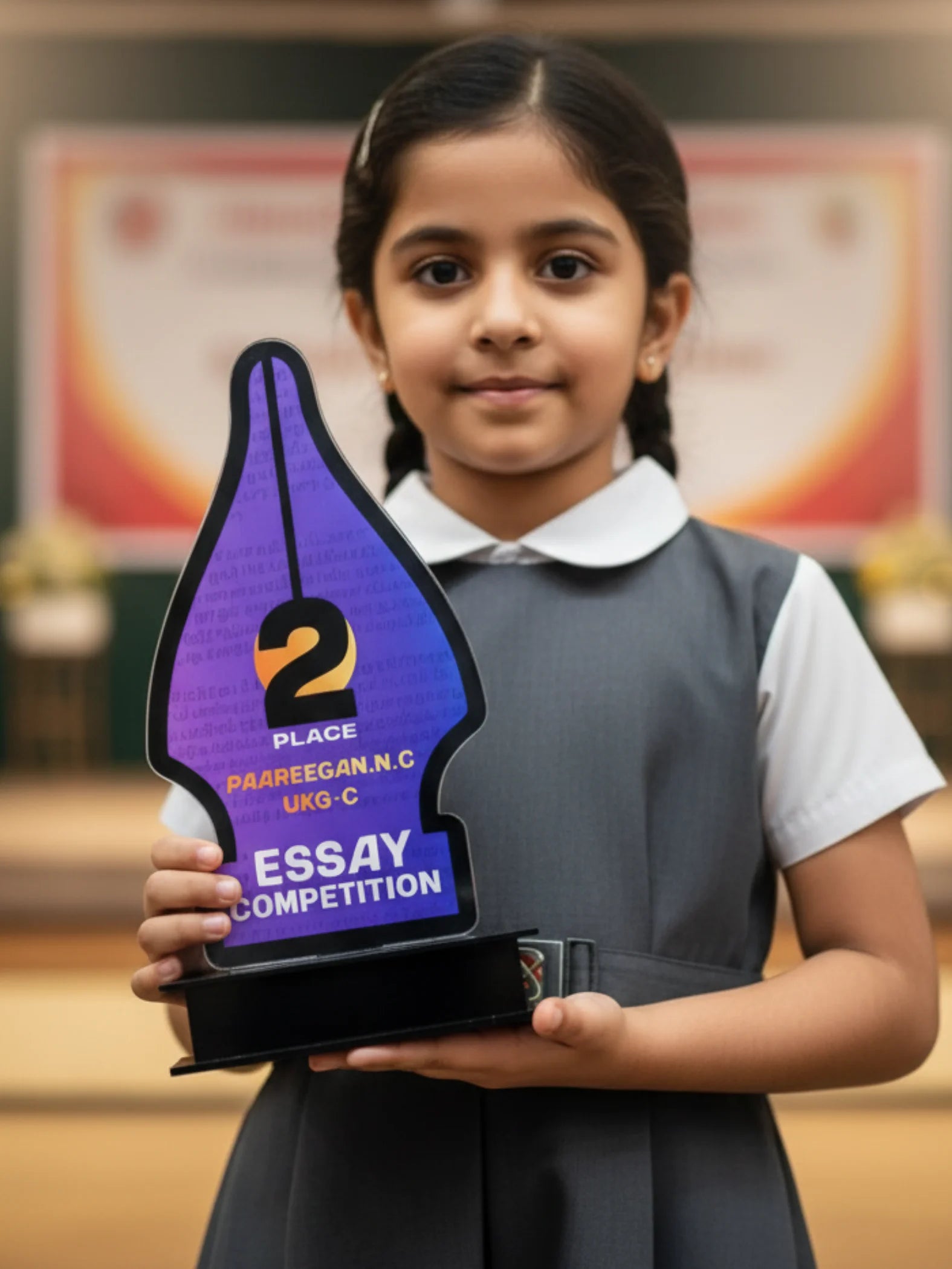Essay Competition Academic Trophy 2025 - Premium award for writing contests and literary recognition in schools