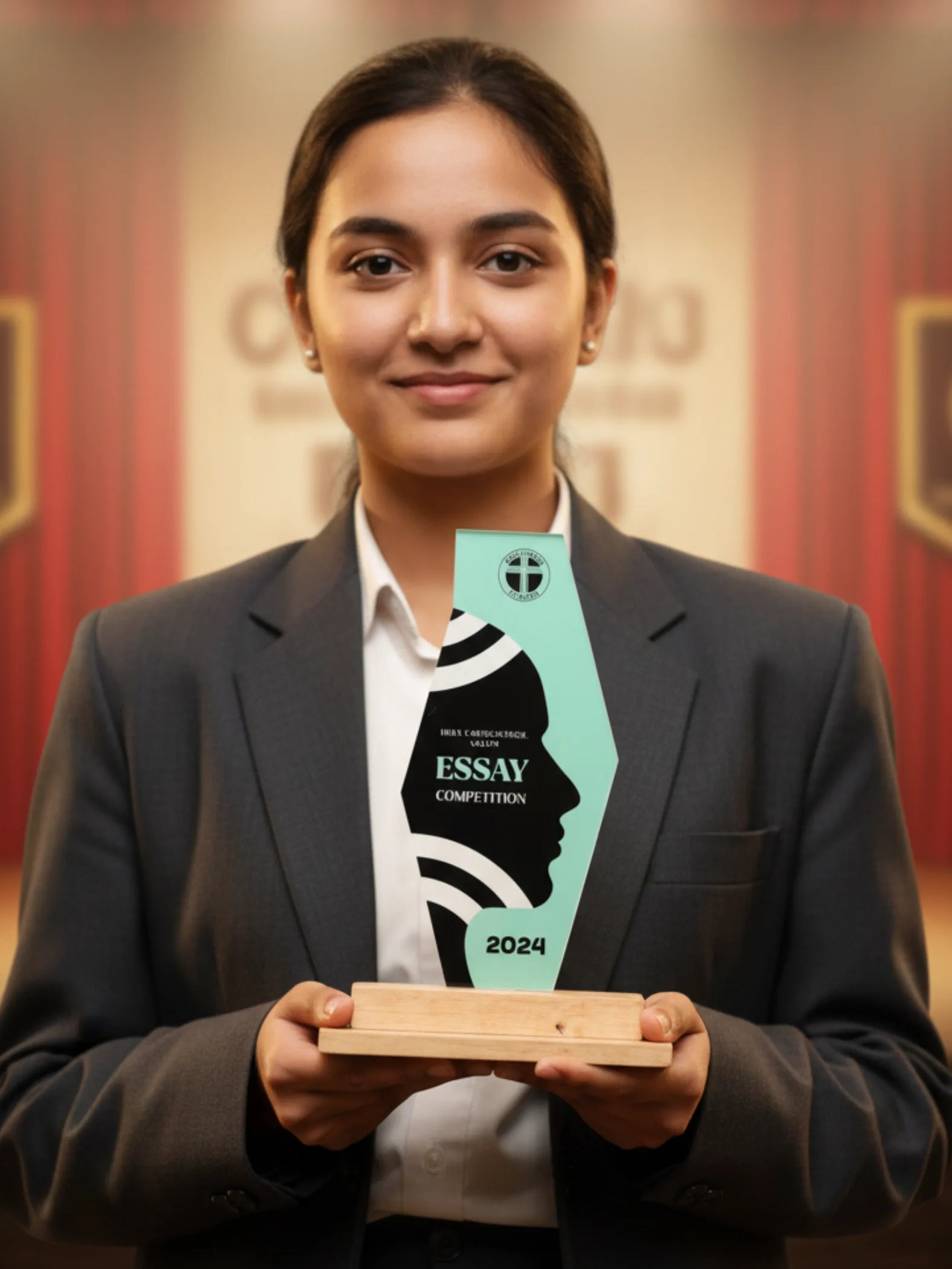  Essay Competition Academic Award 2025 - Premium trophy for writing contests and literary recognition