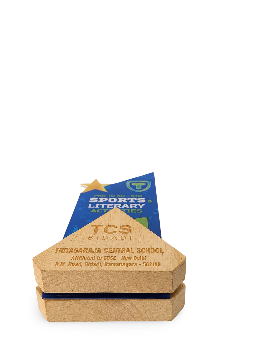 Award medals and trophies custom laser engraved base plate EcoTrophy