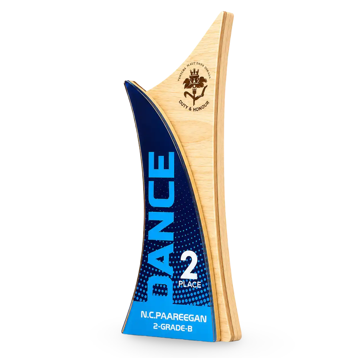 Dance championship trophy for annual-day performance recognition