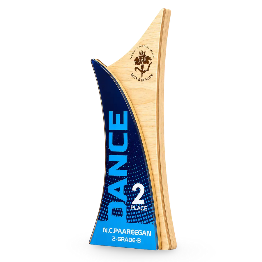 Dance championship trophy for annual-day performance recognition