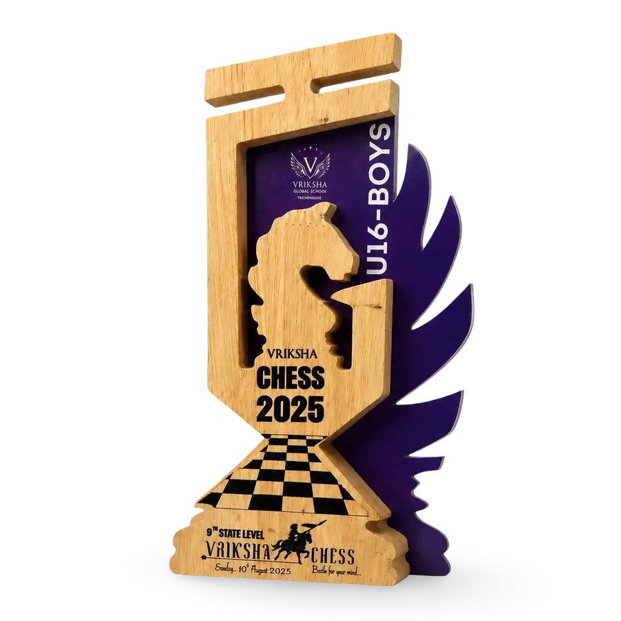Chess tournament trophy custom engraved 8 inch 10 inch 12 inch India