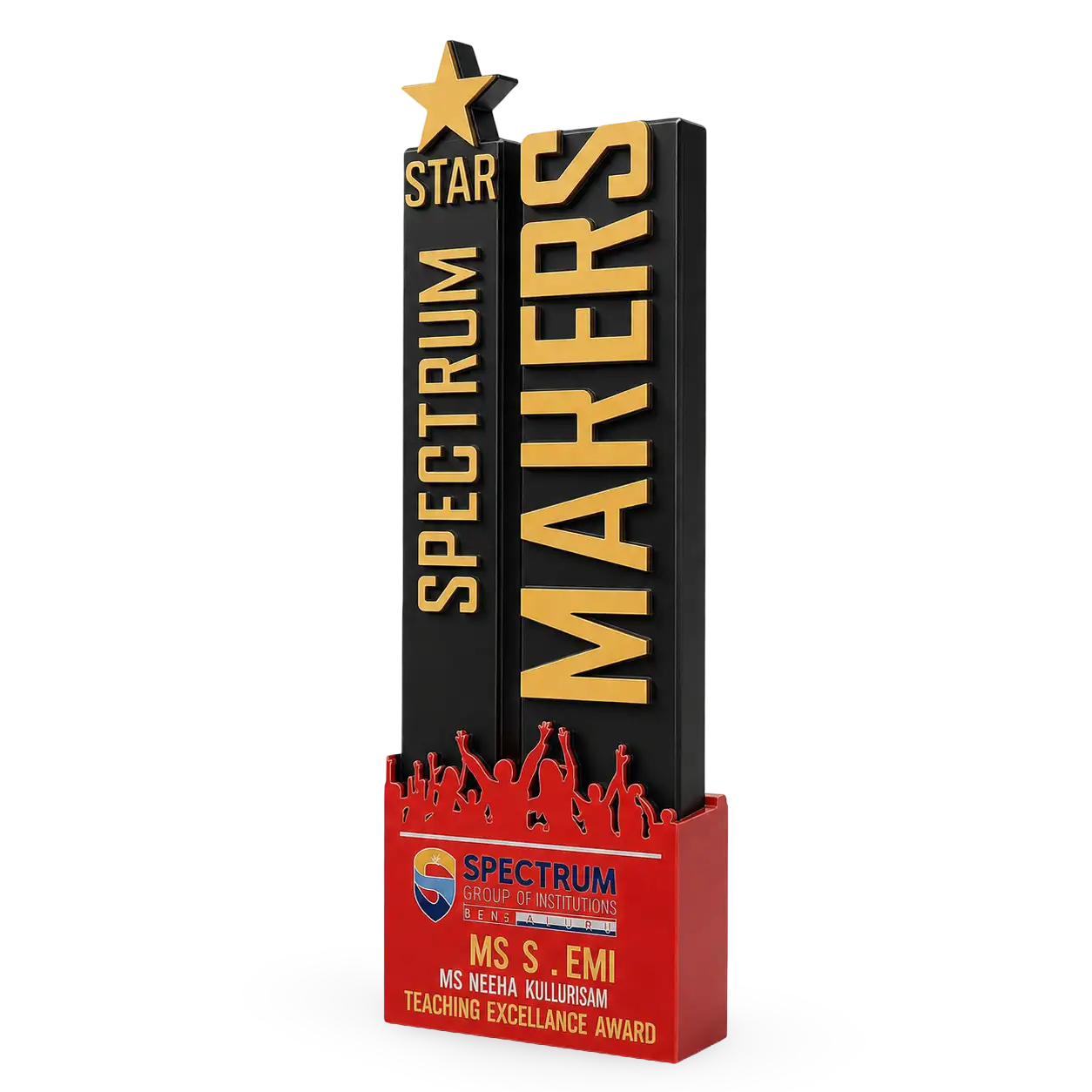Shield-style memento for chief guest and formal event recognition