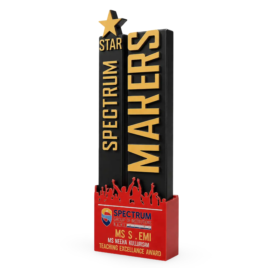Shield-style memento for chief guest and formal event recognition