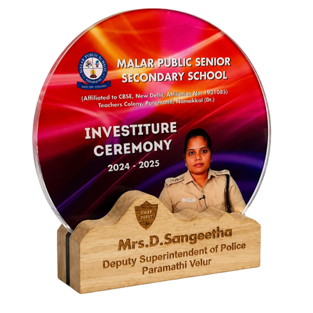 Chief Guest Trophy for Investiture Ceremony – Custom School Memento