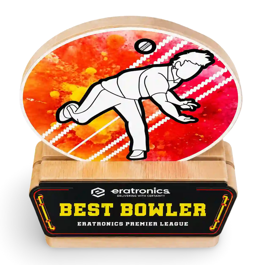 Custom cricket trophy best bowler award tournament club school league India