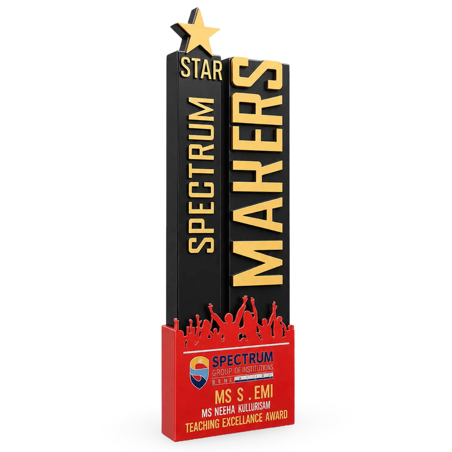 Corporate shield award shown in three available size options