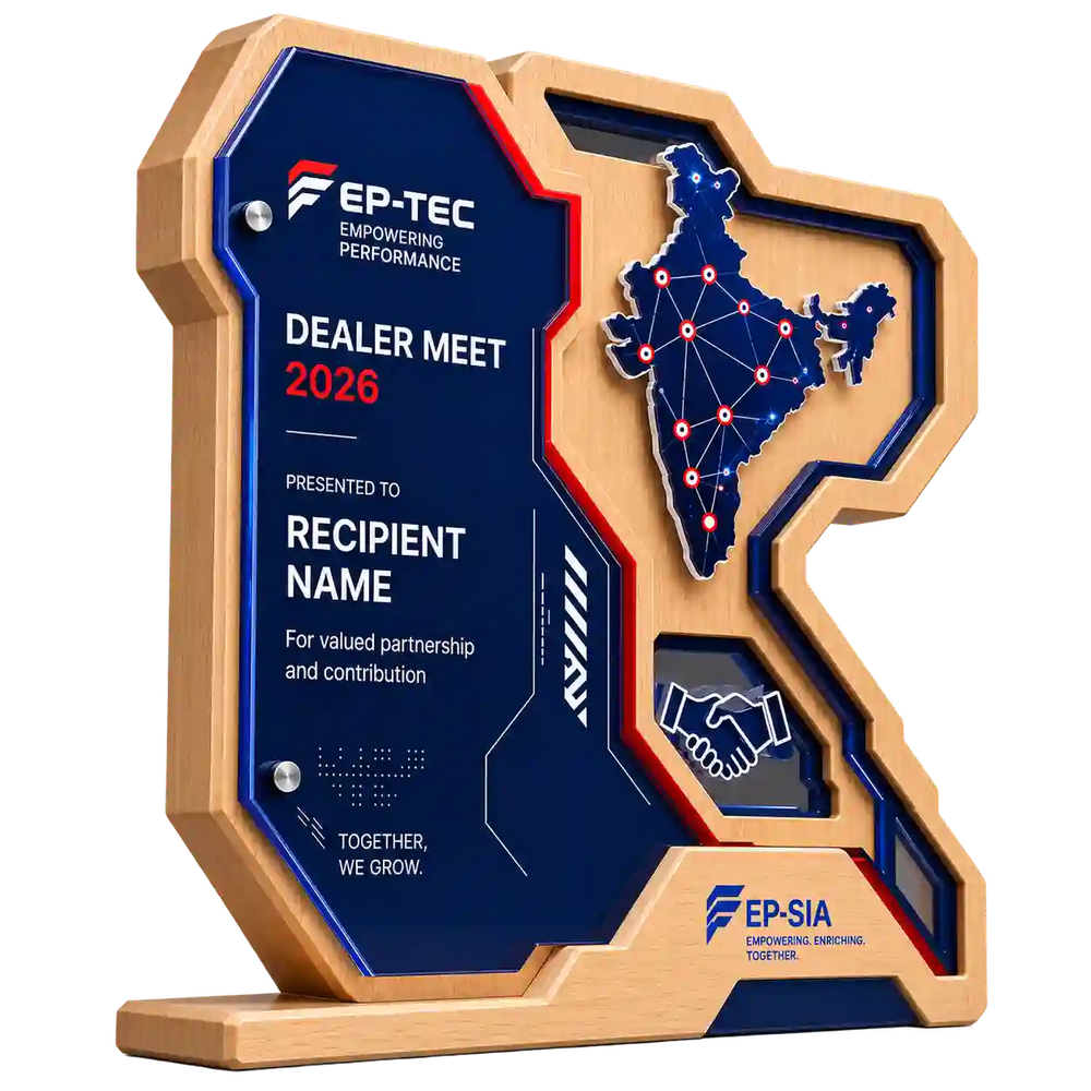 Customized Corporate Award Trophy – EP-TEC Dealer Meet 2026