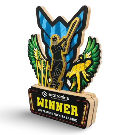 Custom Cricket Trophy – Wooden and Acrylic Award
