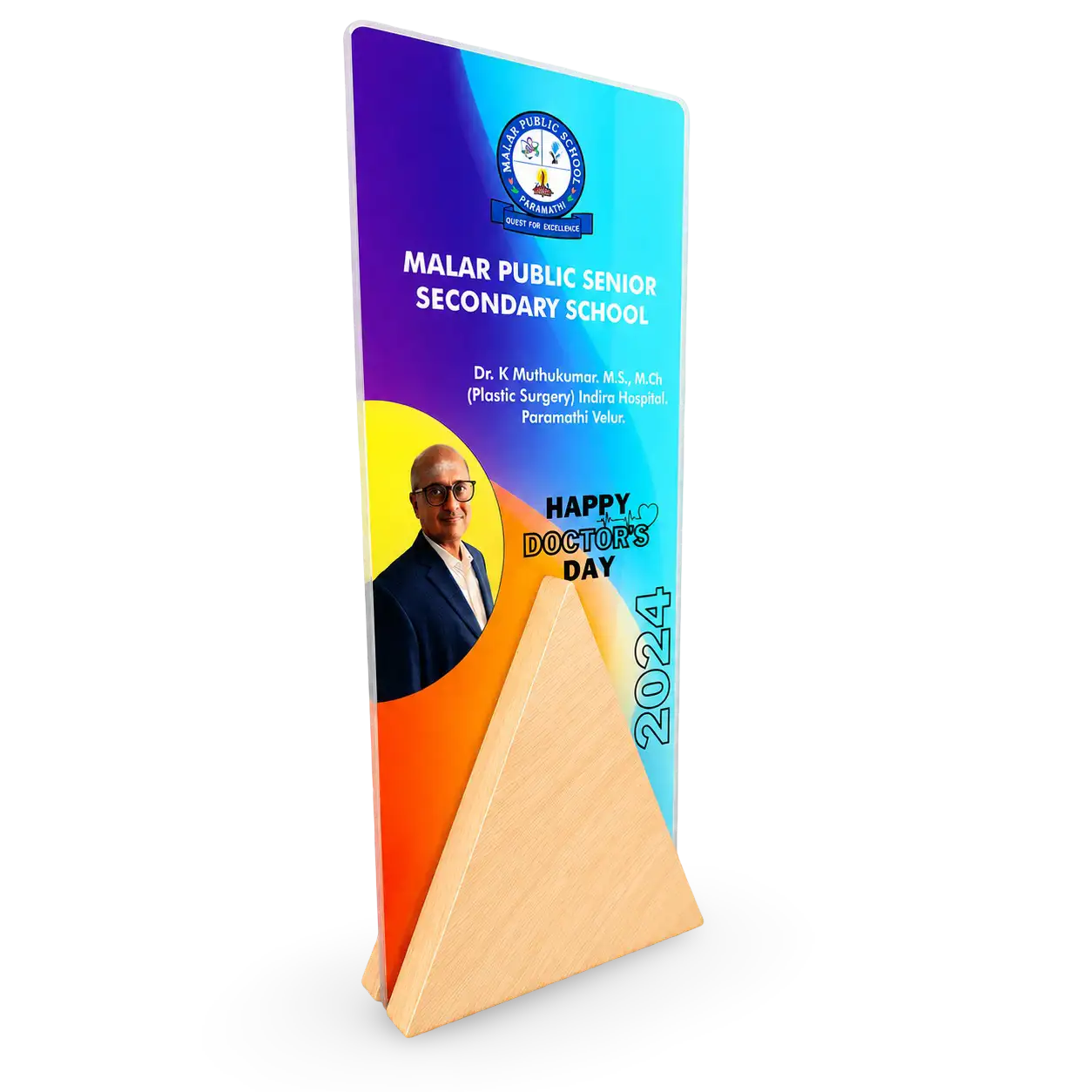 CSR trophy eco friendly wood acrylic custom engraved India