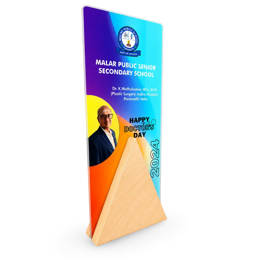 CSR trophy eco friendly wood acrylic custom engraved India