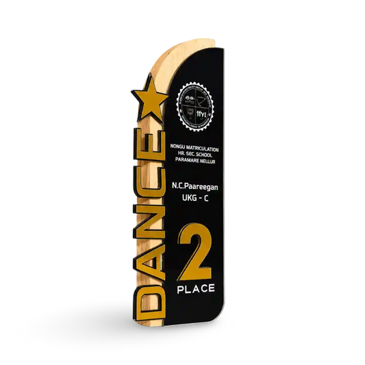 Cultural day dance trophy India elegant design award EcoTrophy