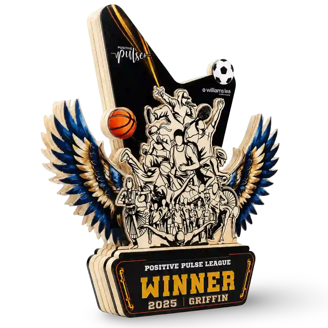 Engraved cultural-day trophy for school and college recognition events