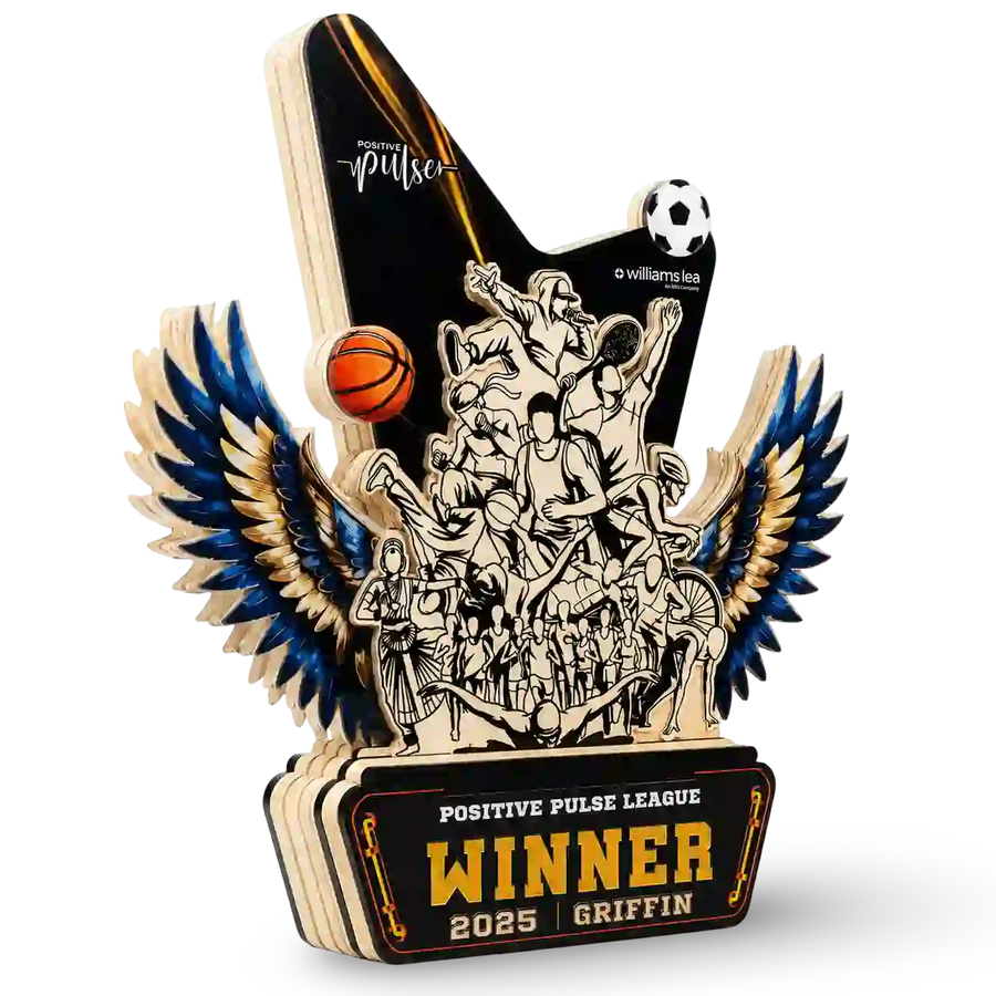 Engraved cultural-day trophy for school and college recognition events