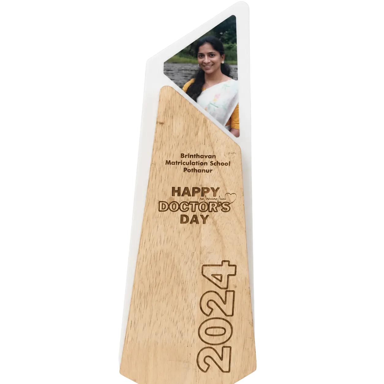 Custom doctor trophy for medical conferences and professional recognition