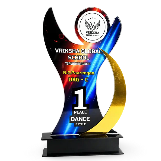 Dance trophy customized acrylic award India EcoTrophy