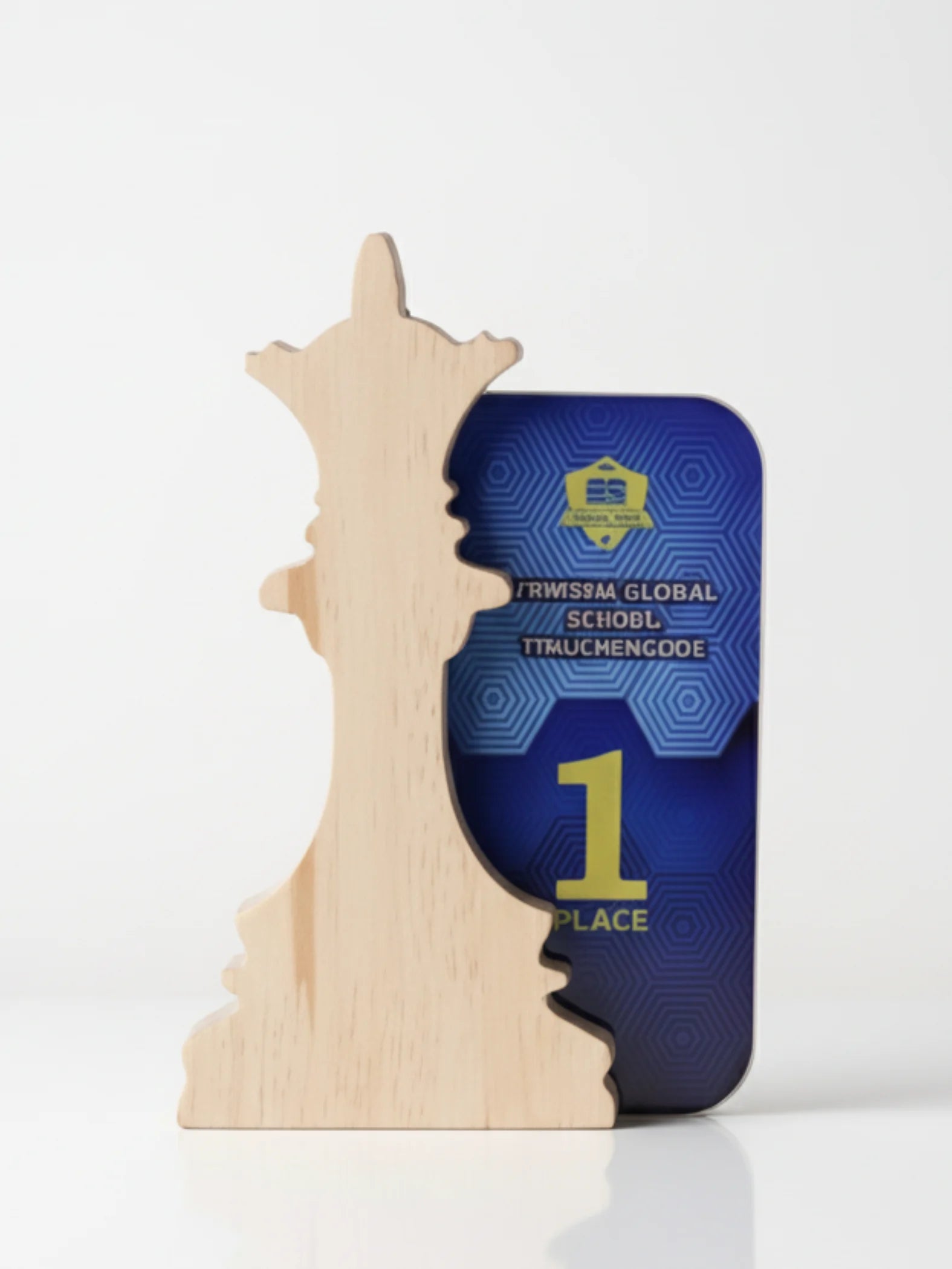 Chess trophy featuring detailed queen piece design with premium finish