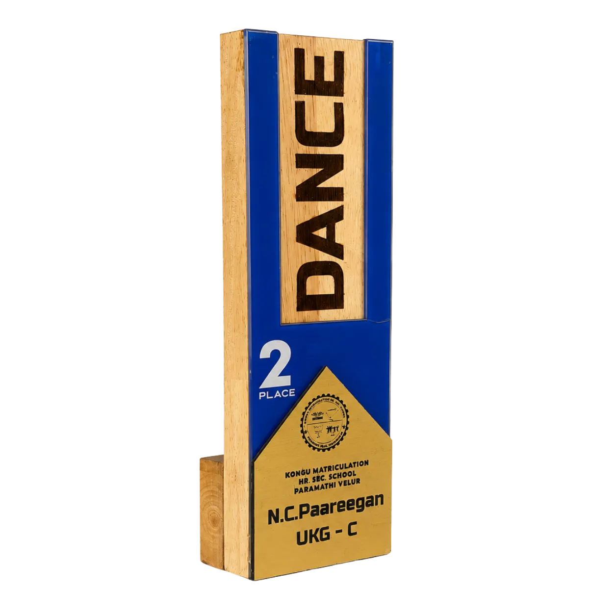 Dance trophy eco friendly wood acrylic custom engraved dancer name India