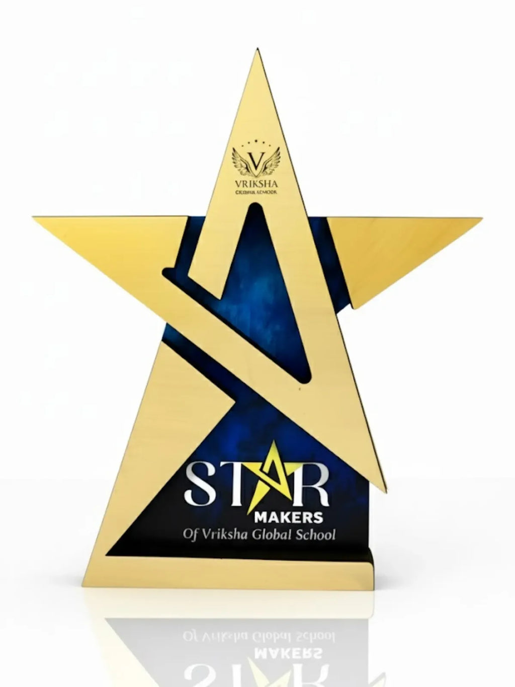 Gold star-shaped award with 'Star Makers' logo on a white background