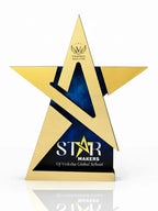 Gold star-shaped award with 'Star Makers' logo on a white background