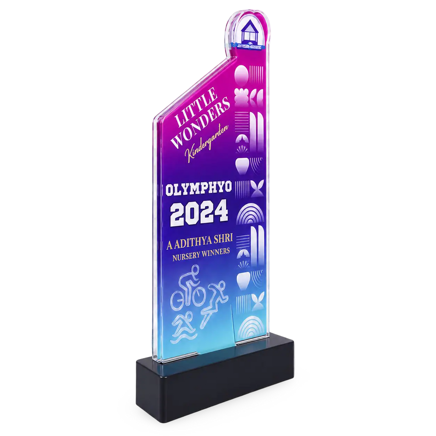 First-place acrylic dance trophy for a cultural programme