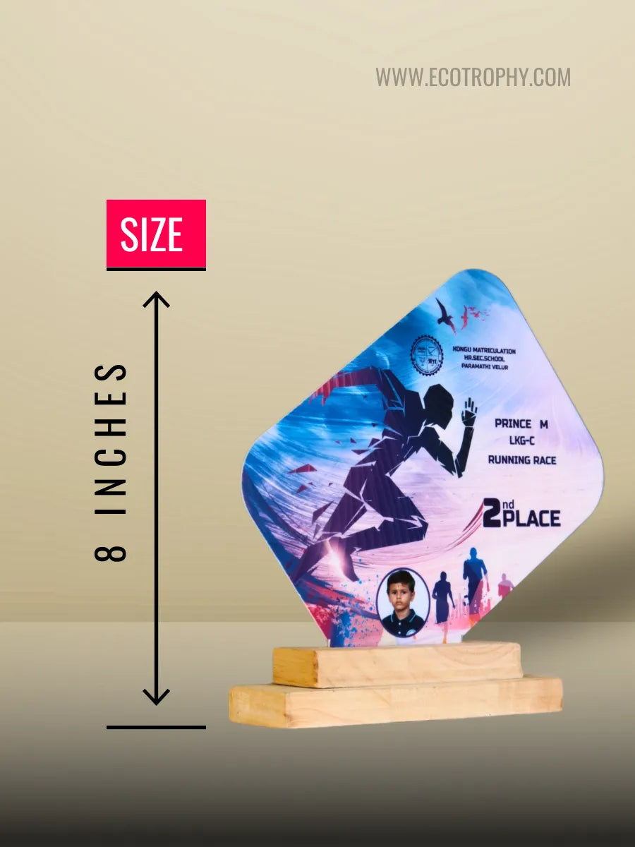 Premium Running Race Trophy - Sports Award Shield | Trophy Shop Tamil Nadu - EcoTrophy