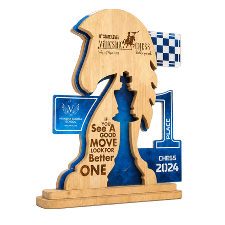 Premium Chess Trophy – Knight-Design Champion Award