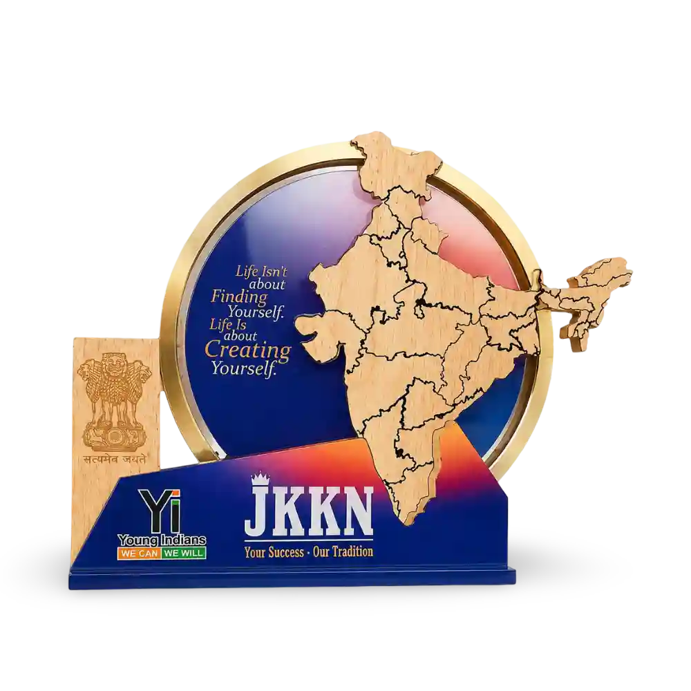 Chief Guest trophy in wooden and acrylic finish 