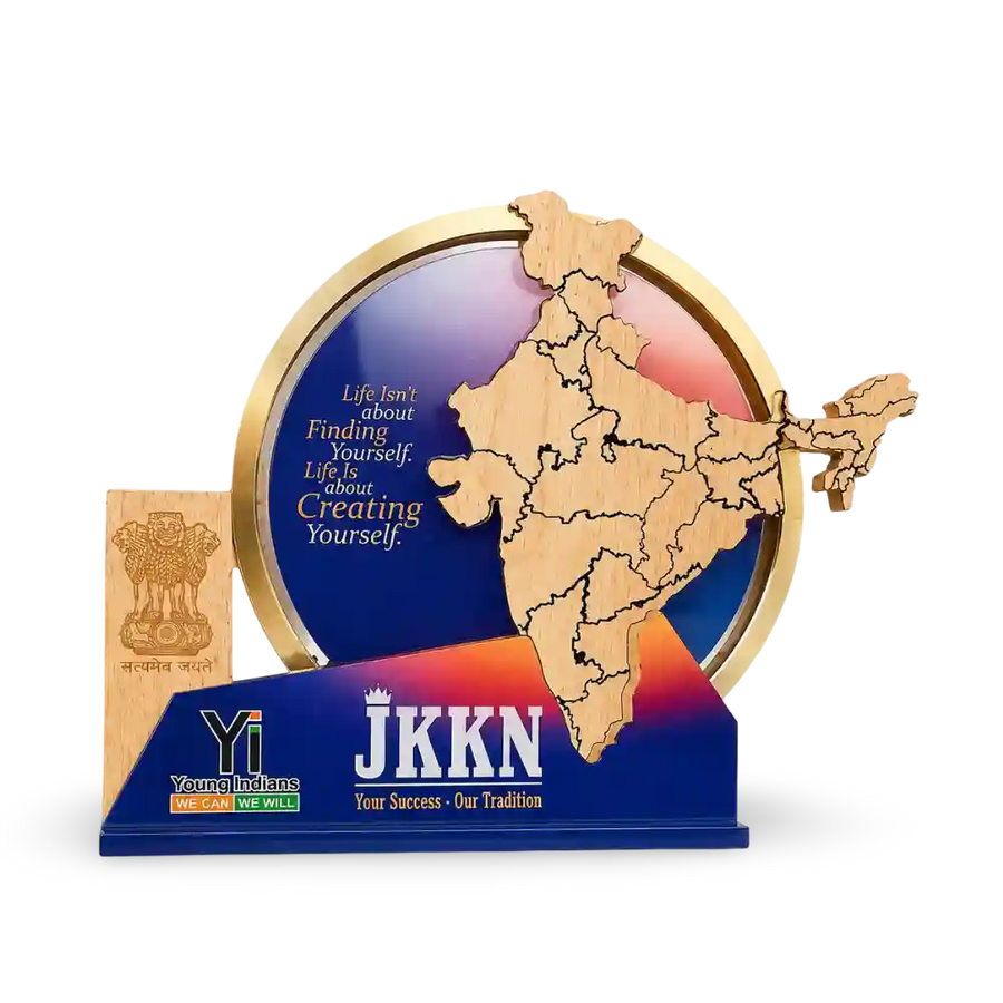 Chief Guest trophy in wooden and acrylic finish 