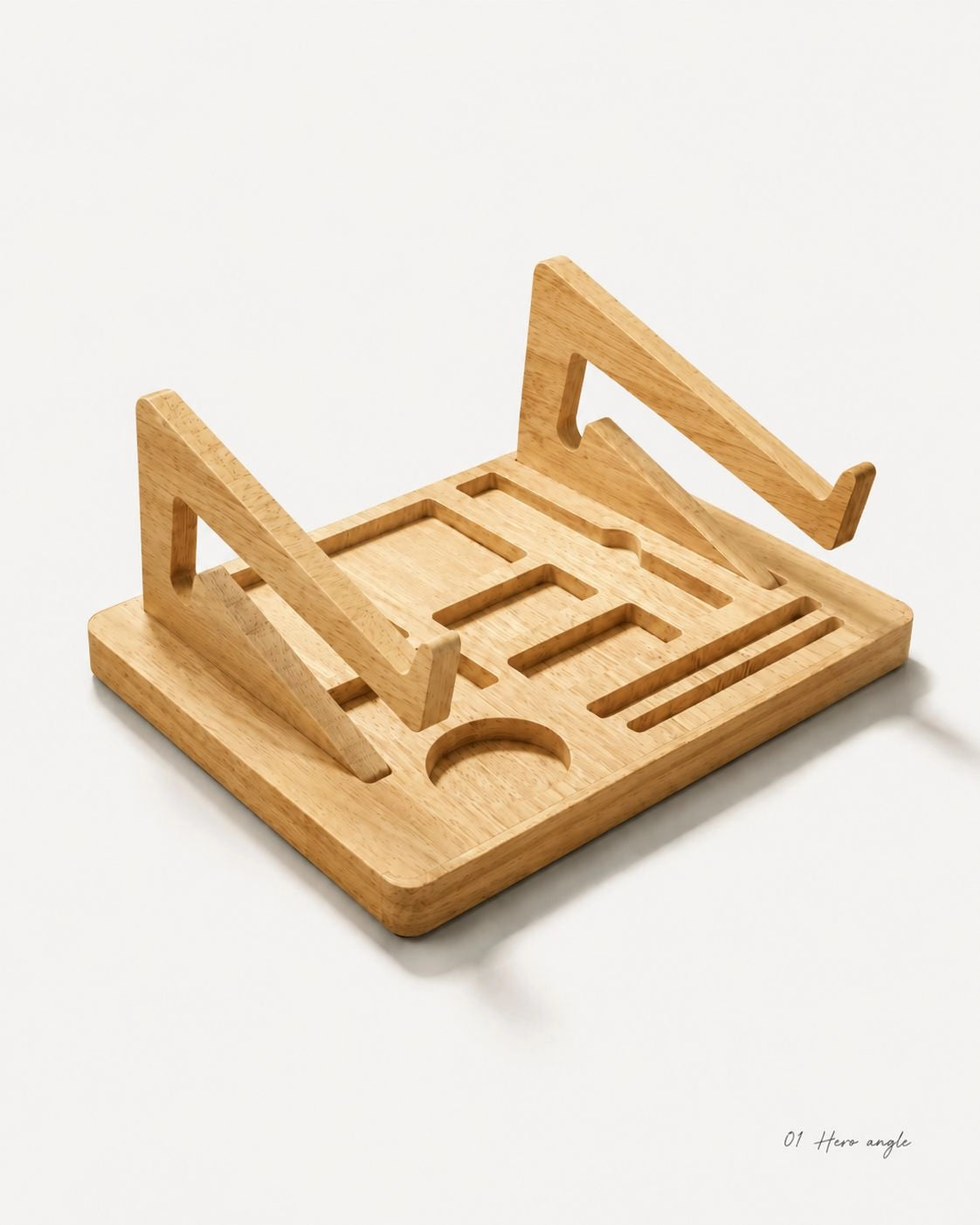 Wooden Laptop Stand with Organizer