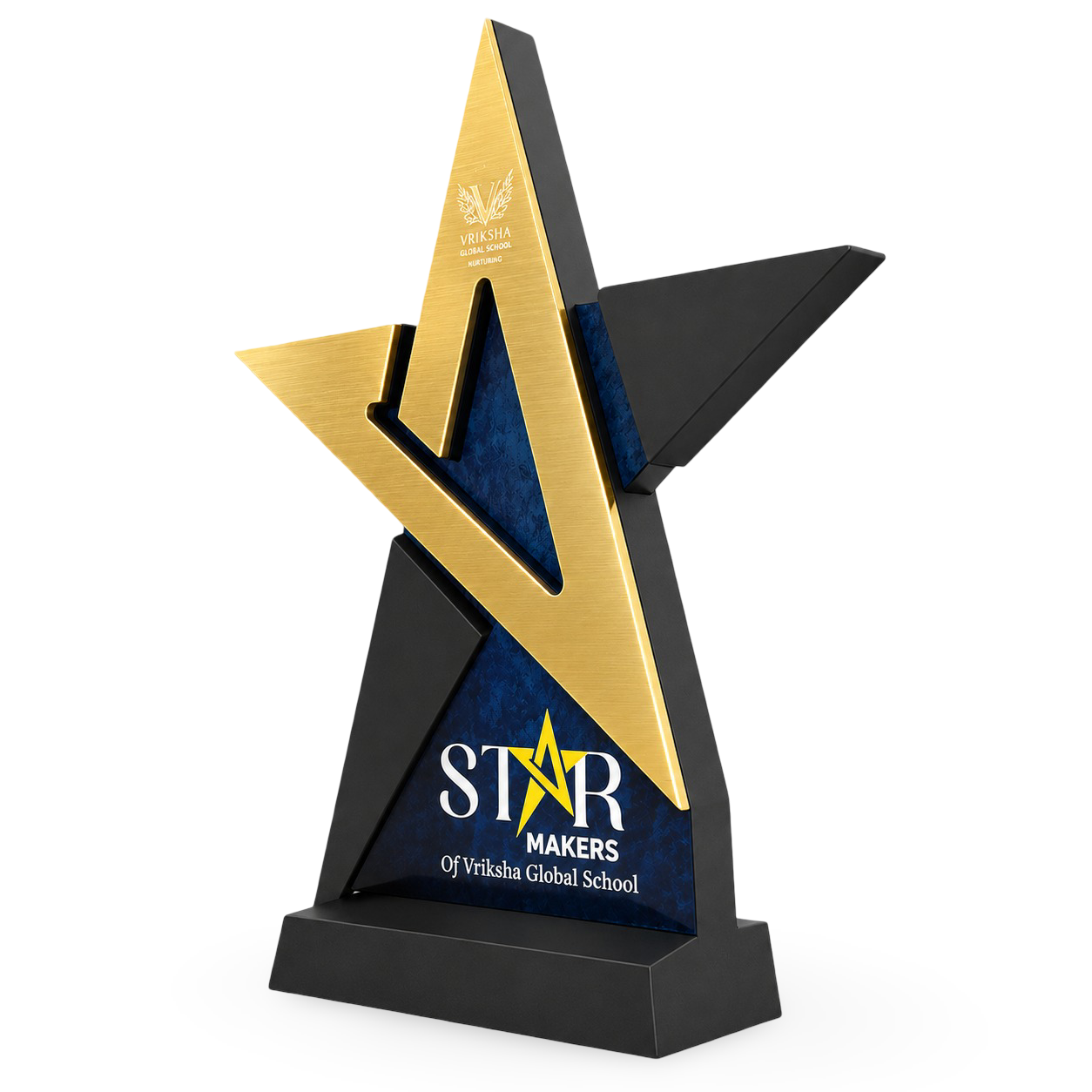 Corp gifts custom engraved wood acrylic trophy 8 inch EcoTrophy