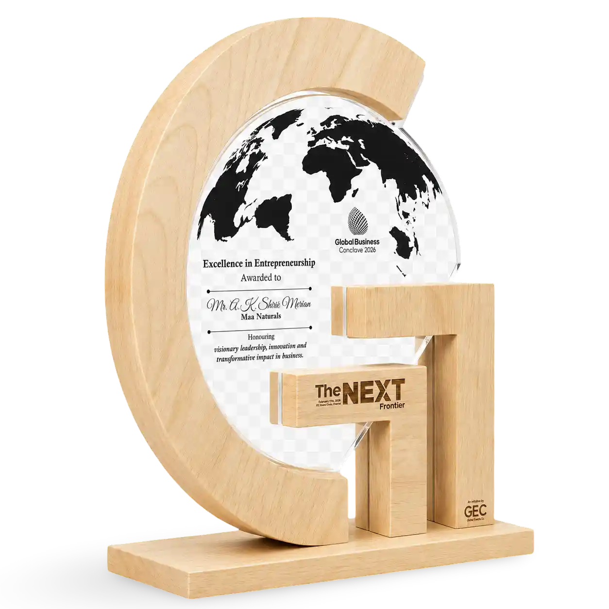 Custom corporate trophy luxury gift lifetime achievement award summit India	