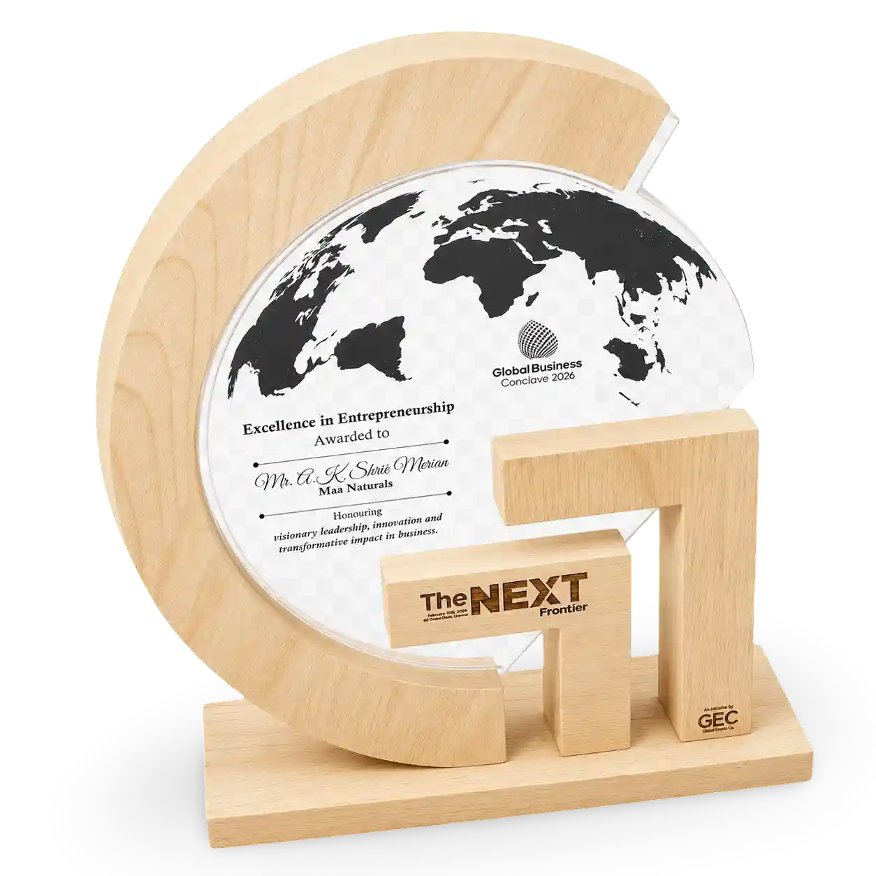 Corporate excellence trophy bulk order custom engraving company name award details India
