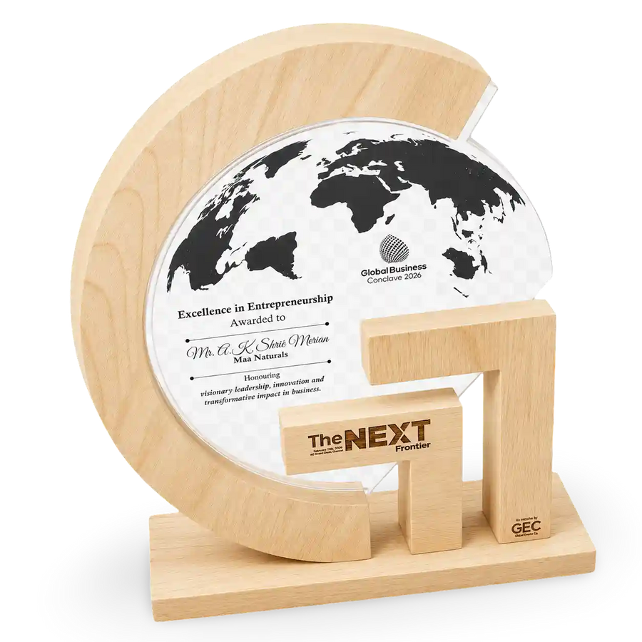 Corporate excellence trophy bulk order custom engraving company name award details India