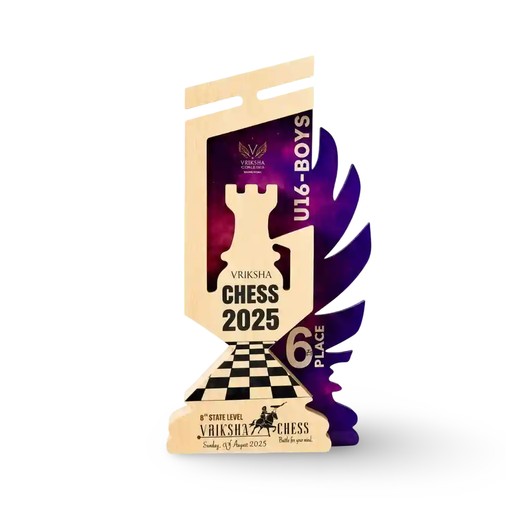 Rook Chess Trophy India – Wooden Rook Trophy & Sports Day Award