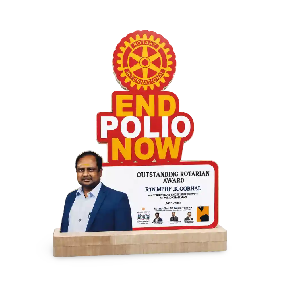 Rotary Club Award Trophy | Photo Acrylic Memento