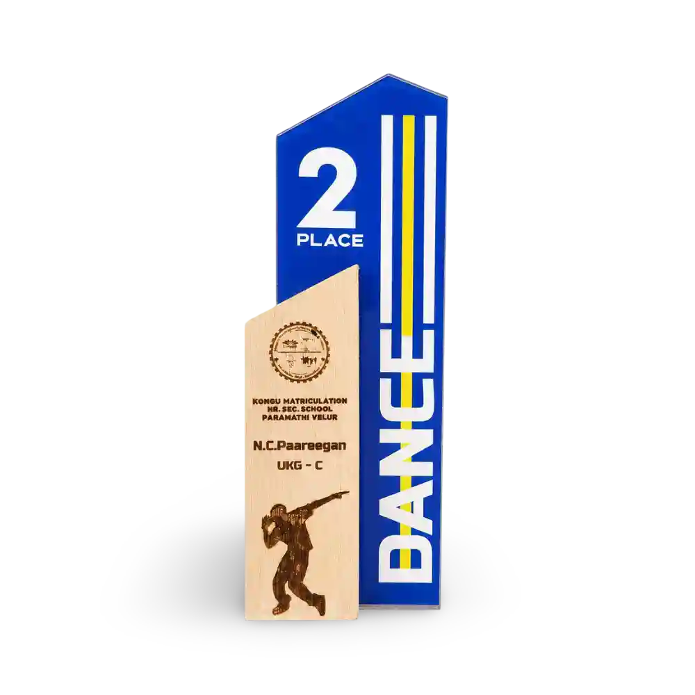 Second-Place Dance Trophy – Shield-Design Performance Award