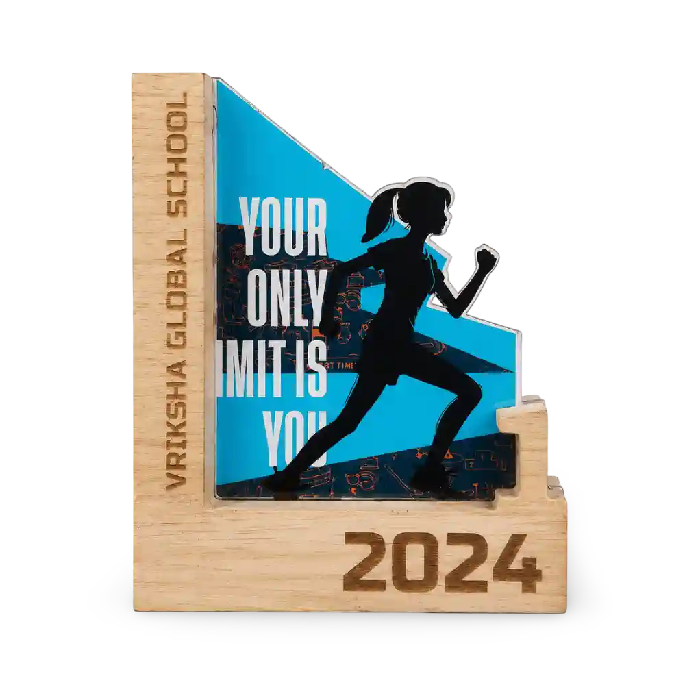 Sports day trophy India running race first place award EcoTrophy
