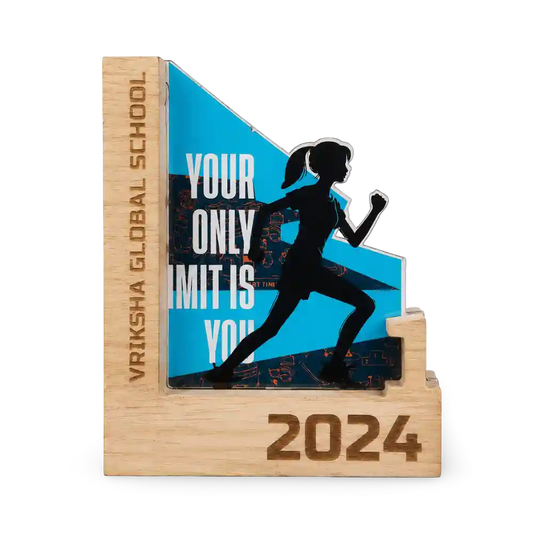 Sports day trophy India running race first place award EcoTrophy