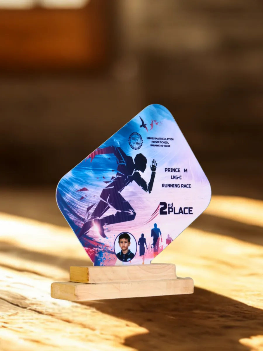 Premium Running Race Trophy - Sports Award Shield | Trophy Shop Tamil Nadu - EcoTrophy